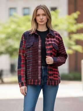Sacred Threads Plaid Multi Style Checkered (Over Shirt Or Jacket)